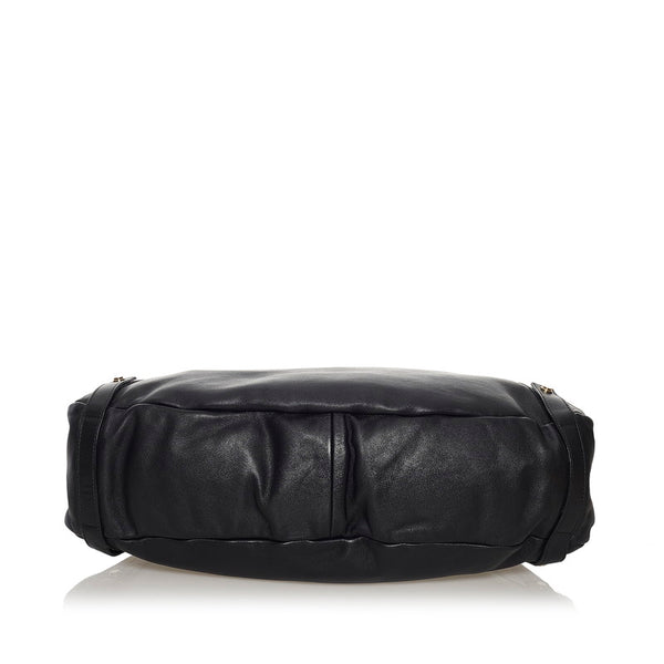 グッチ ハンドバッグ ショルダーバッグ 130736 ブラック レザー レディース GUCCI 【中古】