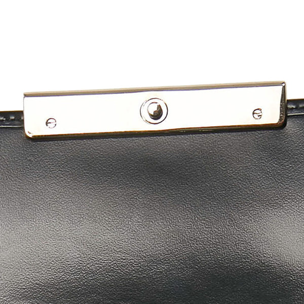 カルティエ ラブコレクション 三つ折り財布 ブラック レザー メンズ CARTIER 【中古】