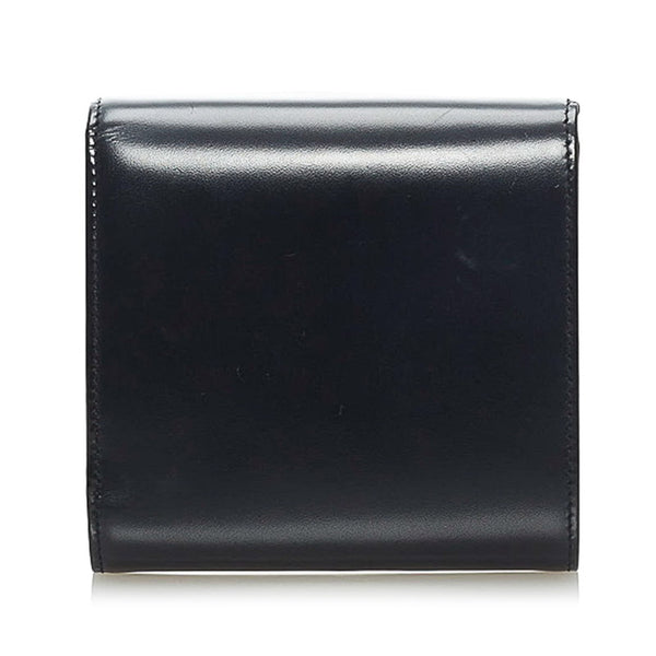 カルティエ ラブコレクション 三つ折り財布 ブラック レザー メンズ CARTIER 【中古】