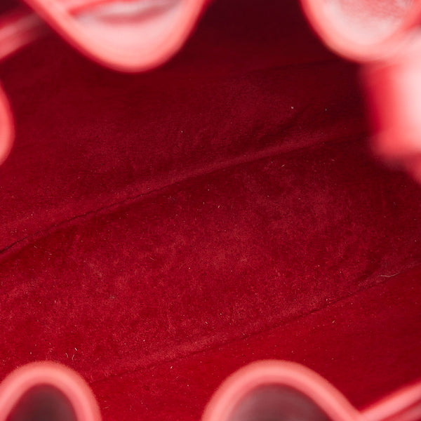 グッチ オールド 巾着 斜め掛け ショルダーバッグ  007 984 レッド レザー レディース GUCCI 【中古】