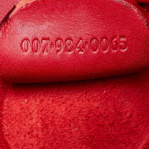 グッチ オールド 巾着 斜め掛け ショルダーバッグ  007 984 レッド レザー レディース GUCCI 【中古】