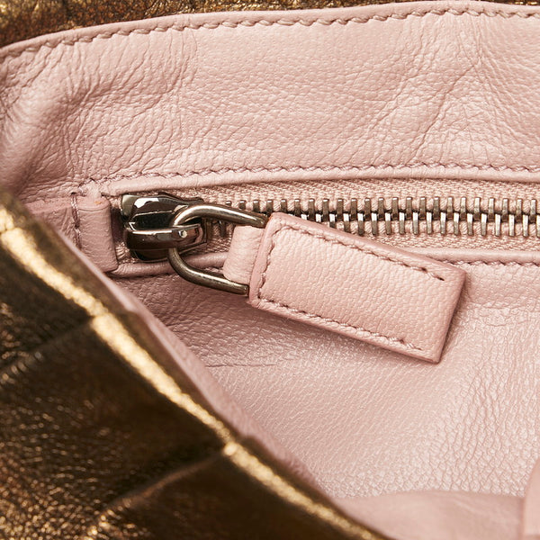 プラダ ワンショルダーバッグ ゴールド レザー レディース PRADA 【中古】