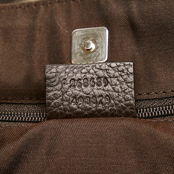 グッチ GGクリスタル トートバッグ 268639 ベージュ PVC レザー レディース GUCCI 【中古】