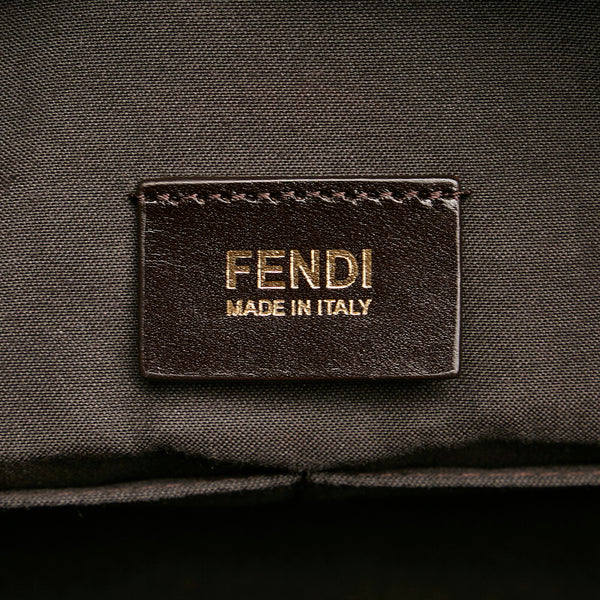 フェンディ ズッカ ハンドバッグ 8BL120 ブラウン キャンバス レザー レディース FENDI 【中古】