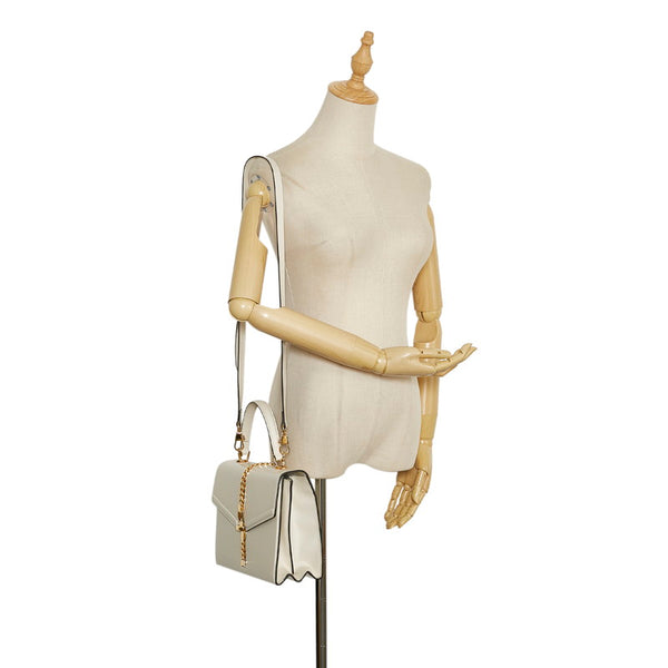 グッチ ハンドバッグ ショルダーバッグ 2WAY 602781 ホワイト レザー レディース GUCCI 【中古】