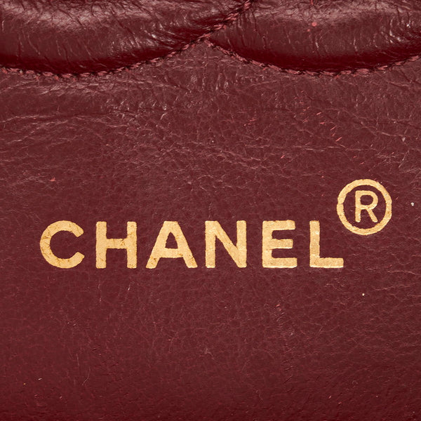 シャネル マトラッセ ダブルフラップ チェーンショルダーバッグ ブラック レザー レディース CHANEL 【中古】