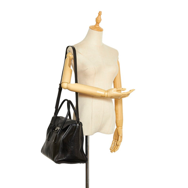プラダ ハンドバッグ ショルダーバッグ 2WAY ブラック レザー レディース PRADA 【中古】