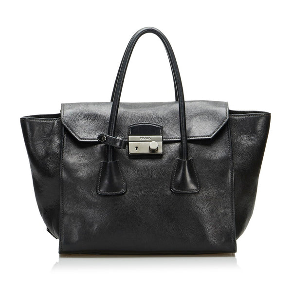 プラダ ハンドバッグ ショルダーバッグ 2WAY ブラック レザー レディース PRADA 【中古】