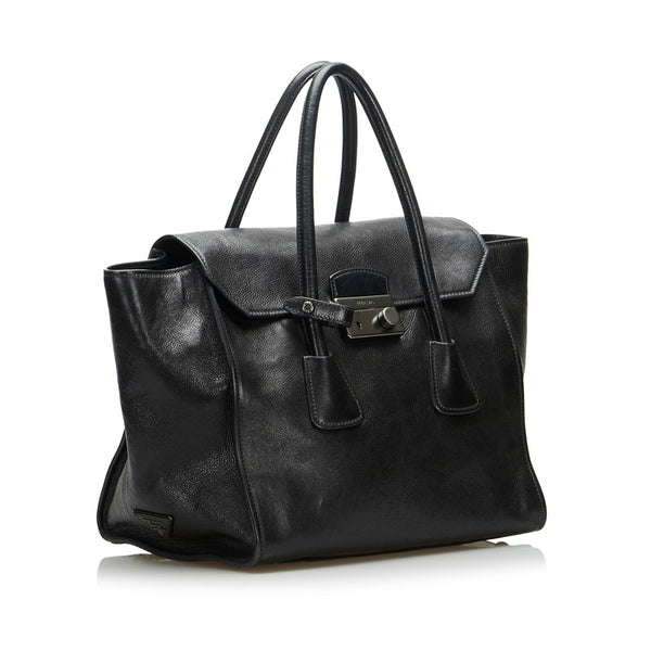 プラダ ハンドバッグ ショルダーバッグ 2WAY ブラック レザー レディース PRADA 【中古】