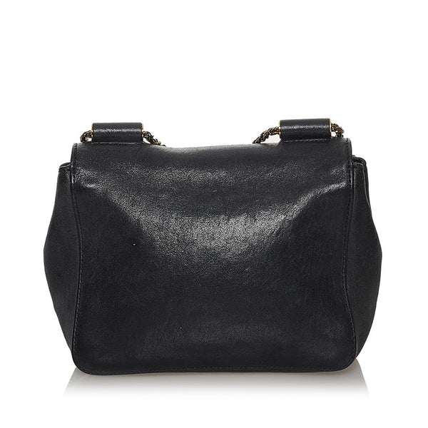 クロエ エルシー ミニショルダーバッグ ポシェット ブラック レザー レディース Chloe 【中古】