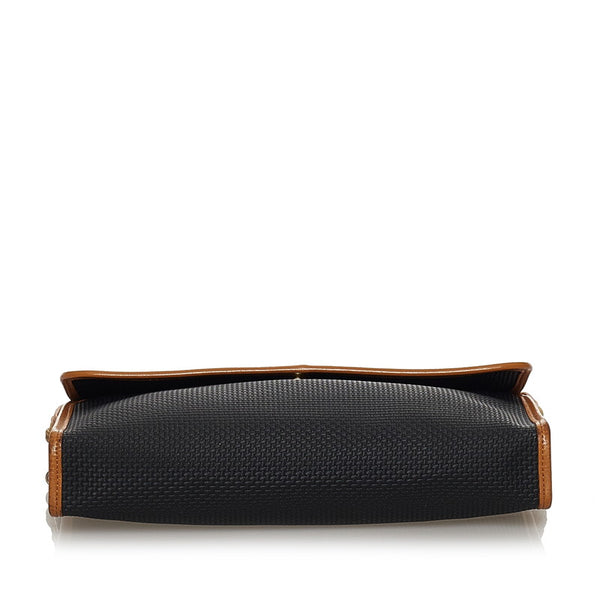 サンローラン クラッチバッグ ブラック ブラウン PVC レザー レディース SAINT LAURENT 【中古】