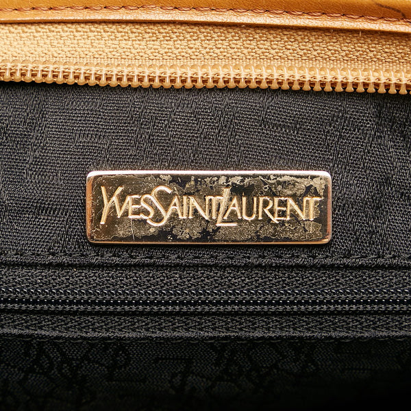 サンローラン クラッチバッグ ブラック ブラウン PVC レザー レディース SAINT LAURENT 【中古】