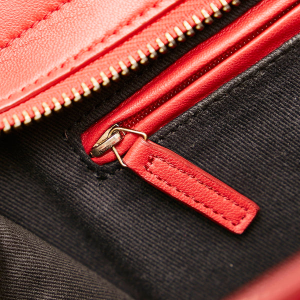 サンローラン カバスシック 297957 572411 レッド レザー ハンドバッグ ショルダーバッグ 2way レディース SAINT LAURENT 【中古】