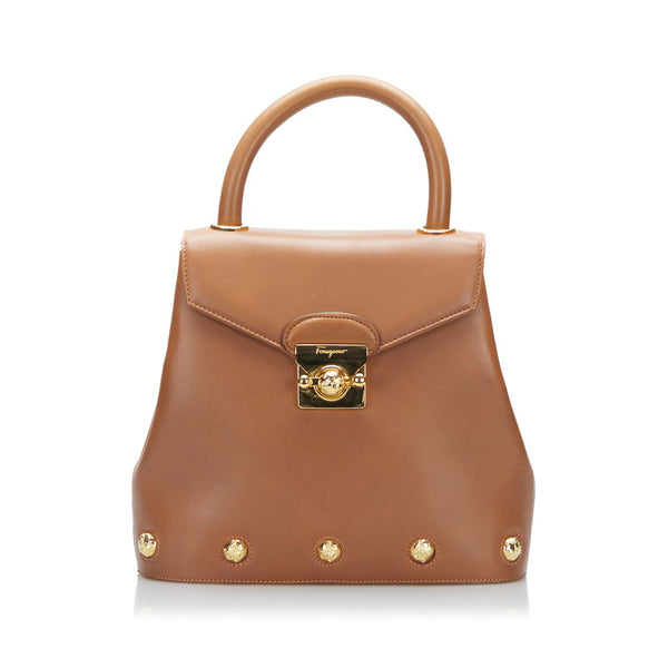 サルヴァトーレフェラガモ ハンドバッグ ショルダーバッグ 2WAY AN211668 ブラウン レザー レディース Salvatore Ferragamo 【中古】