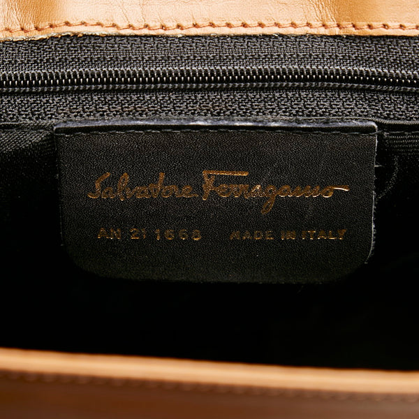 サルヴァトーレフェラガモ ハンドバッグ ショルダーバッグ 2WAY AN211668 ブラウン レザー レディース Salvatore Ferragamo 【中古】