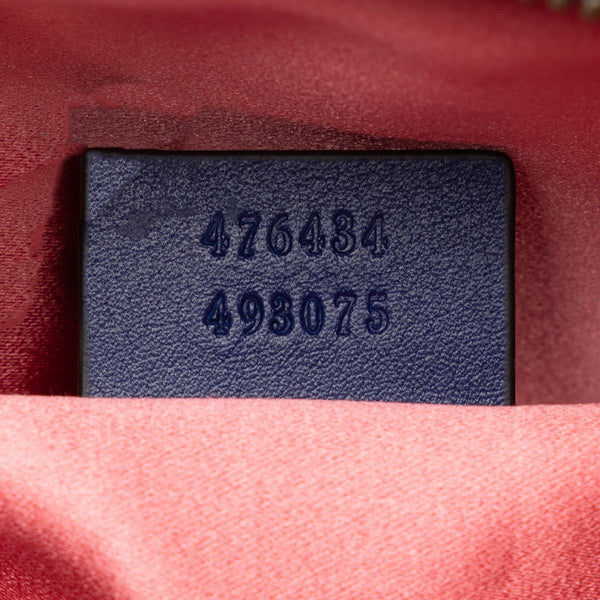 グッチ GGマーモント ウエストバッグ 476434 ブルー ゴールド ベルベット レディース GUCCI 【中古】