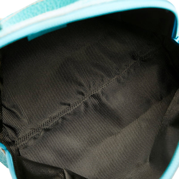 グッチ GGキャンバス ハンドバッグ ミニハンドバッグ 124542 ベージュ ライトブルー キャンバス レザー レディース GUCCI 【中古】