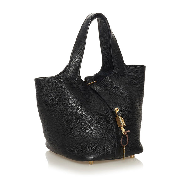 エルメス ピコタンロック PM ハンドバッグ ブラック トリヨンクレマンス レディース HERMES 【中古】