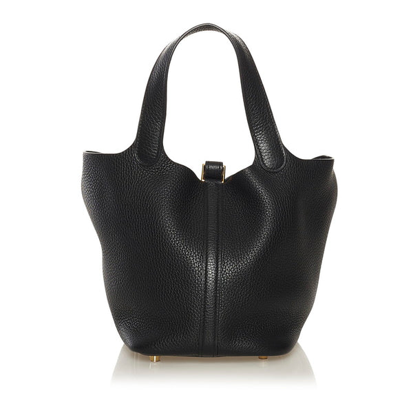 エルメス ピコタンロック PM ハンドバッグ ブラック トリヨンクレマンス レディース HERMES 【中古】