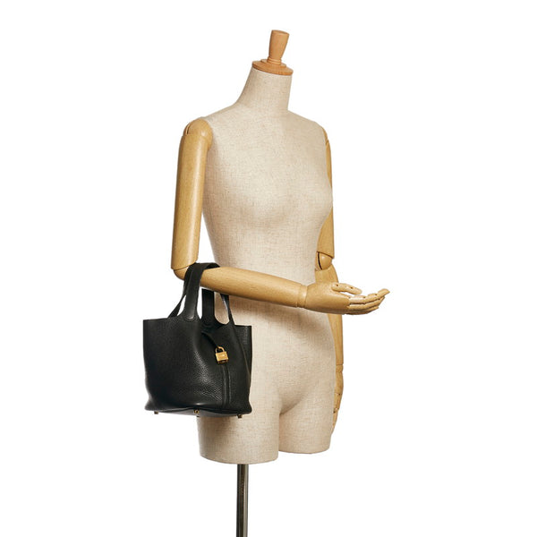 エルメス ピコタンロック PM ハンドバッグ ブラック トリヨンクレマンス レディース HERMES 【中古】