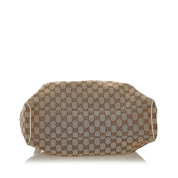 グッチ ＧGキャンバス スーキー ハンドバッグ 211944 ベージュ ホワイト キャンバス レザー レディース GUCCI 【中古】