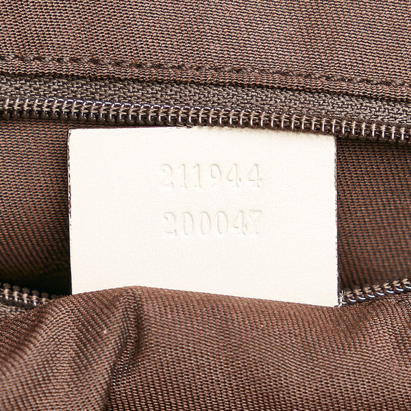 グッチ ＧGキャンバス スーキー ハンドバッグ 211944 ベージュ ホワイト キャンバス レザー レディース GUCCI 【中古】