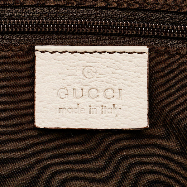 グッチ GGキャンバス シェリーライン ハンドバッグ 161720 ベージュ キャンバス レザー レディース GUCCI 【中古】