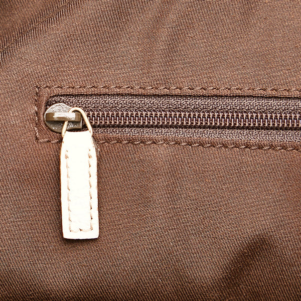 グッチ GGキャンバス シェリーライン ハンドバッグ 161720 ベージュ キャンバス レザー レディース GUCCI 【中古】