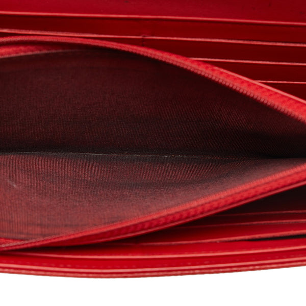 シャネル ココマーク 長財布 レッド キャビアスキン レディース CHANEL 【中古】