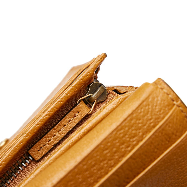 グッチ ×ディズニー ミッキーマウス コラボ GGスプリーム 二つ折り財布 コンパクトウォレット 602534 ブラウン PVC レザー レディース GUCCI 【中古】