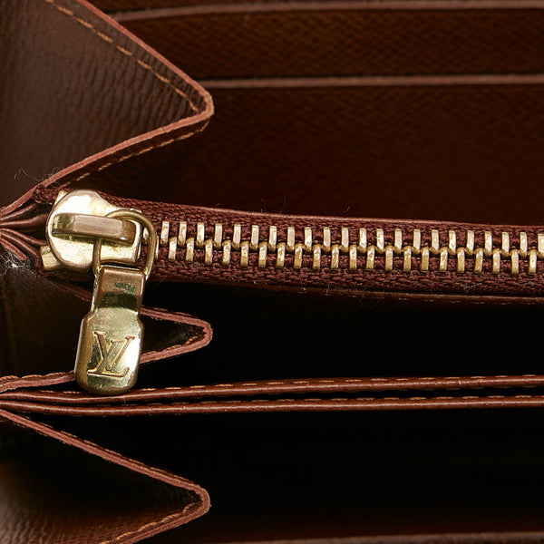 ルイ ヴィトン モノグラム ジッピーウォレット ラウンドファスナー 長財布 M42616 ブラウン PVC レディース LOUIS VUITTON 【中古】