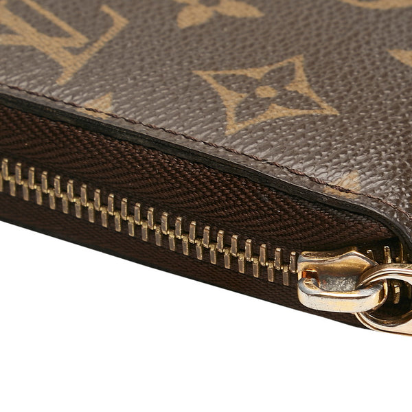 ルイ ヴィトン モノグラム ジッピーウォレット ラウンドファスナー 長財布 M42616 ブラウン PVC レディース LOUIS VUITTON 【中古】