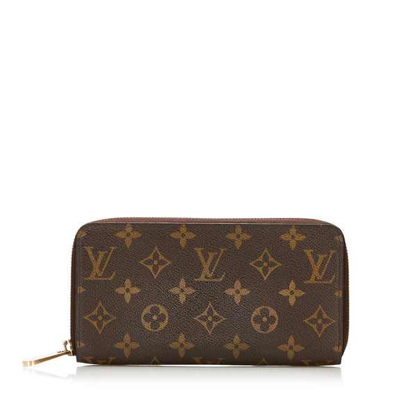 ルイ ヴィトン モノグラム ジッピーウォレット ラウンドファスナー 長財布 M42616 ブラウン PVC レディース LOUIS VUITTON 【中古】