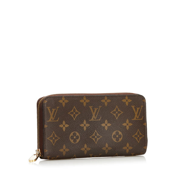 ルイ ヴィトン モノグラム ジッピーウォレット ラウンドファスナー 長財布 M42616 ブラウン PVC レディース LOUIS VUITTON 【中古】