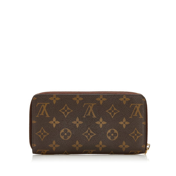 ルイ ヴィトン モノグラム ジッピーウォレット ラウンドファスナー 長財布 M42616 ブラウン PVC レディース LOUIS VUITTON 【中古】