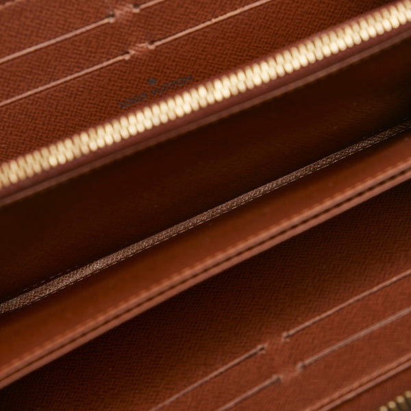 ルイ ヴィトン モノグラム ジッピーウォレット ラウンドファスナー 長財布 M42616 ブラウン PVC レディース LOUIS VUITTON 【中古】