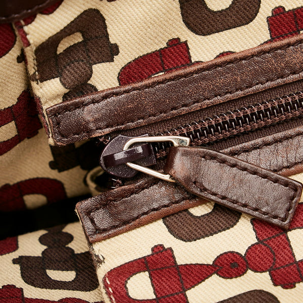 グッチ グッチシマ ホースビット ハンドバッグ 145993 ダークブラウン レザー レディース GUCCI 【中古】