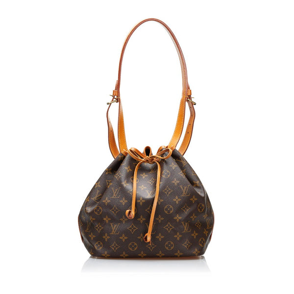 ルイ ヴィトン モノグラム プチノエ ショルダーバッグ M42226 ブラウン PVC レザー レディース LOUIS VUITTON 【中古】