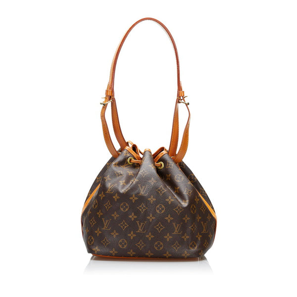 ルイ ヴィトン モノグラム プチノエ ショルダーバッグ M42226 ブラウン PVC レザー レディース LOUIS VUITTON 【中古】