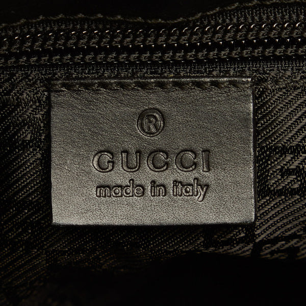 グッチ 斜め掛け ショルダーバッグ 106300 ブラック キャンバス レザー メンズ GUCCI 【中古】