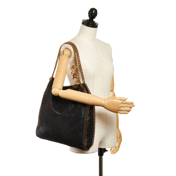 ステラマッカートニー ファラベラ ショルダーバッグ トートバッグ ブラック ポリエステル レディース Stella McCartney 【中古】