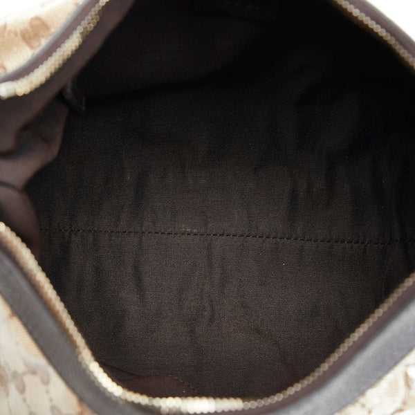 グッチ GGクリスタル アビー ショルダーバッグ ワンショルダーバッグ 265692 ベージュ ブラウン ナイロン レザー レディース GUCCI 【中古】