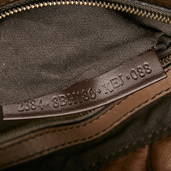 フェンディ シェフバッグ トートバッグ 8BH186 ブラウン レザー レディース FENDI 【中古】