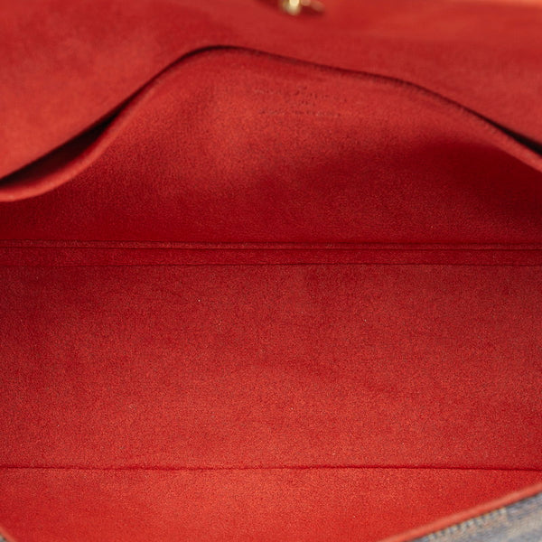 ルイ ヴィトン ダミエ レコレータ ショルダーバッグ N51299 エベヌ ブラウン PVC レザー レディース LOUIS VUITTON 【中古】