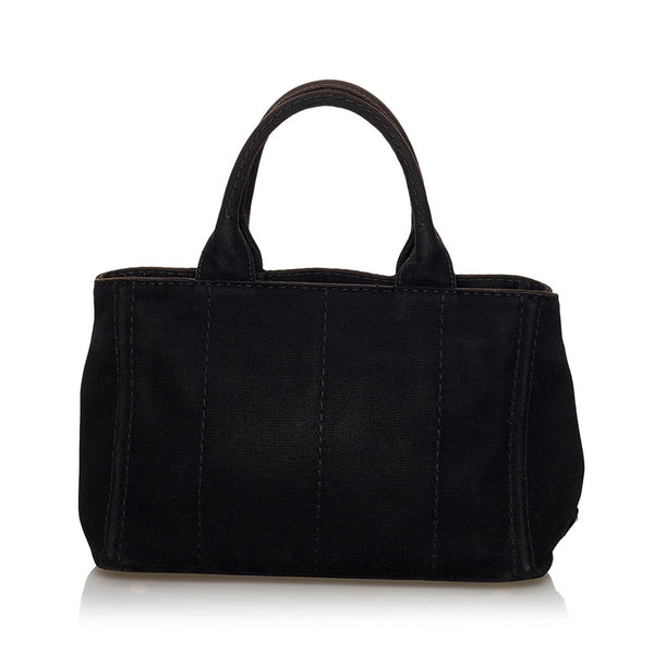 プラダ カナパ 1BG439 ブラック キャンバス ハンドバッグ ショルダーバッグ ２WAY レディース PRADA 【中古】