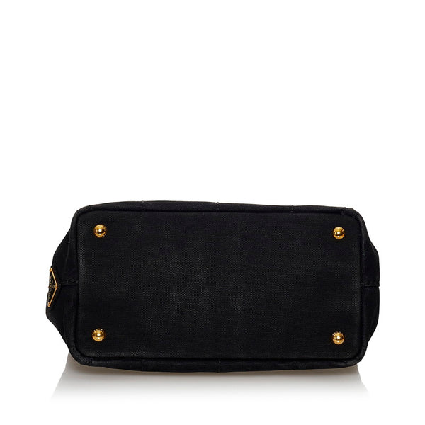 プラダ カナパ 1BG439 ブラック キャンバス ハンドバッグ ショルダーバッグ ２WAY レディース PRADA 【中古】