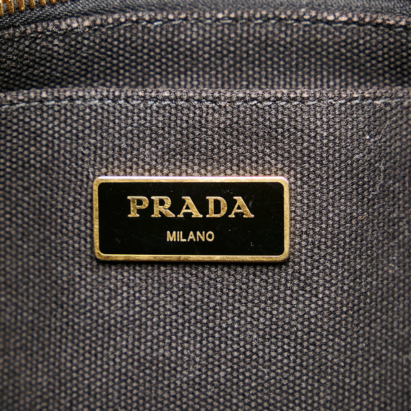 プラダ カナパ 1BG439 ブラック キャンバス ハンドバッグ ショルダーバッグ ２WAY レディース PRADA 【中古】