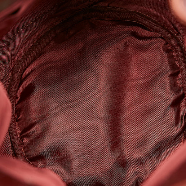 カルティエ マスト 巾着 ショルダーバッグ ボルドー レザー レディース CARTIER 【中古】