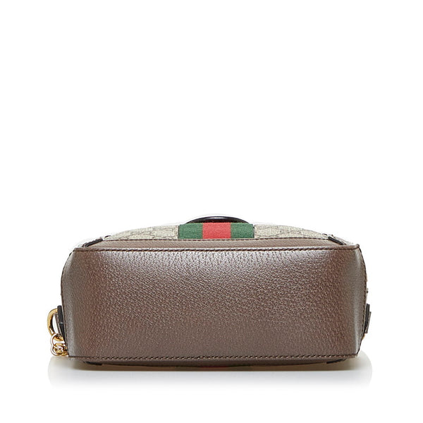 グッチ オフィディア GGスプリーム シェリーライン チェーンショルダーバッグ  602576 ベージュ ブラウン PVC レザー レディース GUCCI 【中古】