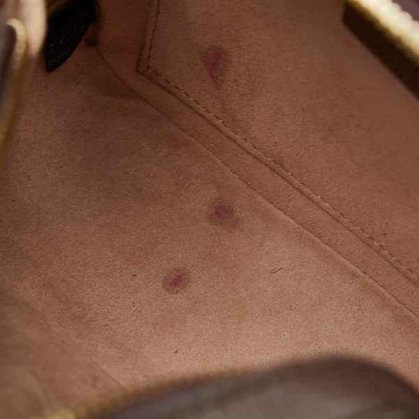 グッチ オフィディア GGスプリーム シェリーライン チェーンショルダーバッグ  602576 ベージュ ブラウン PVC レザー レディース GUCCI 【中古】